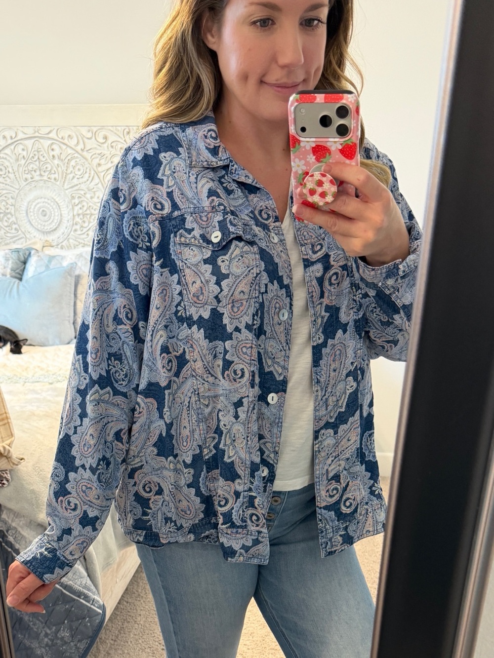 Ruby Rd. Paisley Button-Front Shirt Jacket